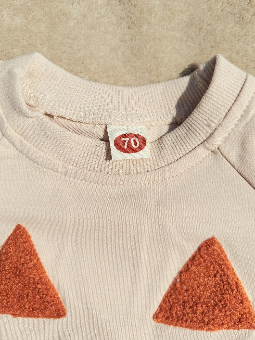 Baby Infant Unisex Pumpkin Face Sweatshirt Available Sizes 0-6M & 18M NWT Cozy